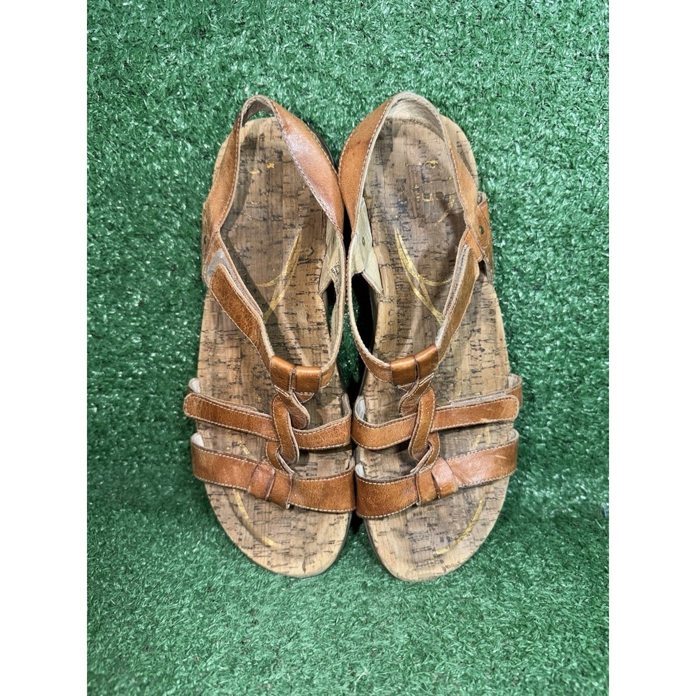 Abeo Bea Braid‎ Gladiator Brown Leather Summer Sandals Womens Size 9.5 Narrow - Picture 6 of 9